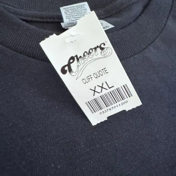 Cheers Bar Boston T-Shirt Men’s 2XL NWT Black Cliff Calvin Double Sided - Picture 5 of 9